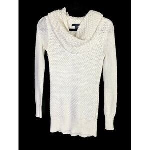 American Eagle Outfitters White Knit Sweater With Cowl Neck Pullover Style XS